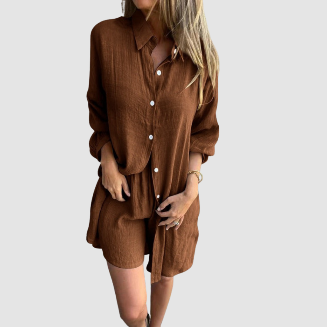 Gennie™ Stijlvolle Twee-delige Set | Cropped Blazer en Pantalonrok