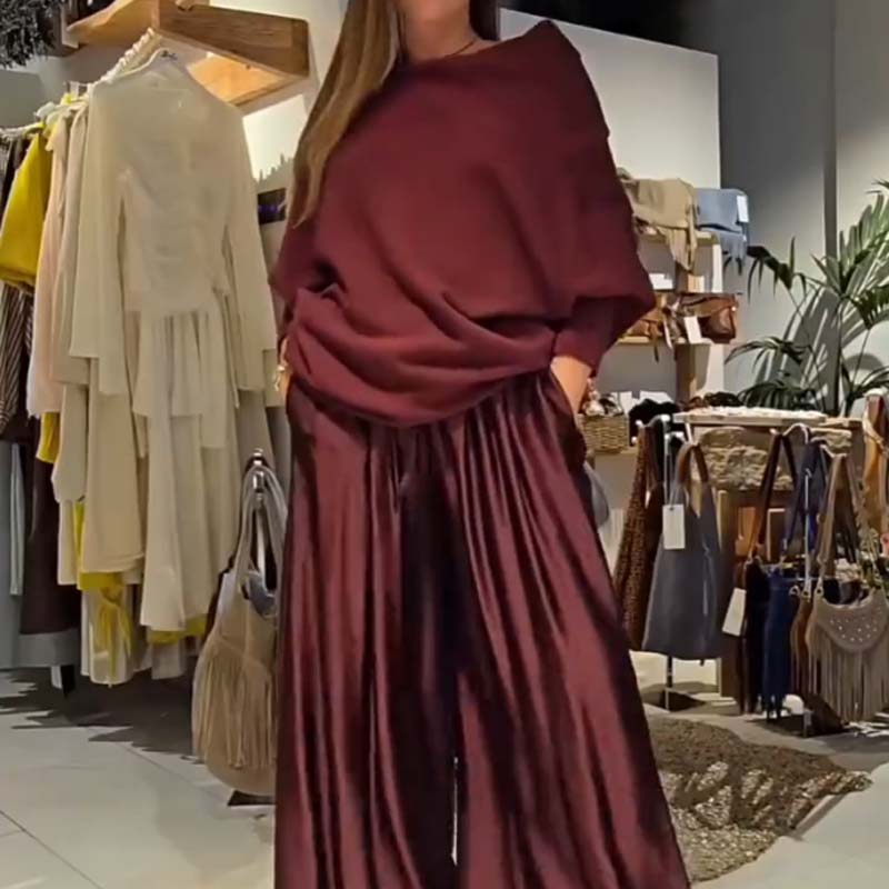 Georgina™ Elegante Off-Shoulder Set | Moderne Verfijning met een Onberispelijke Drape