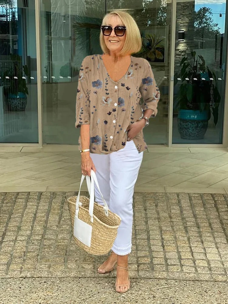 Dorothea - Elegante Bloemenblouse